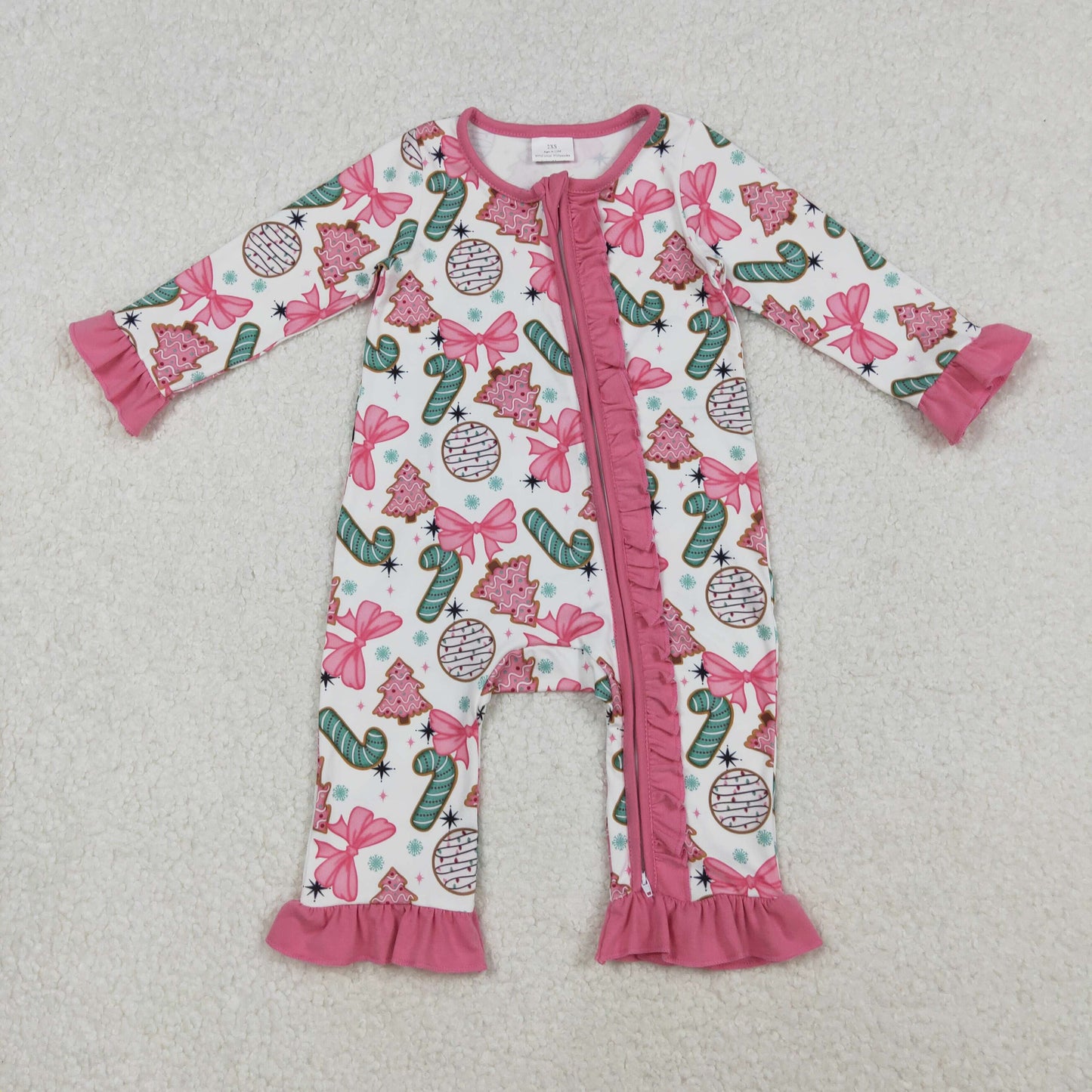 Christmas cookies baby zip sleeper pajama