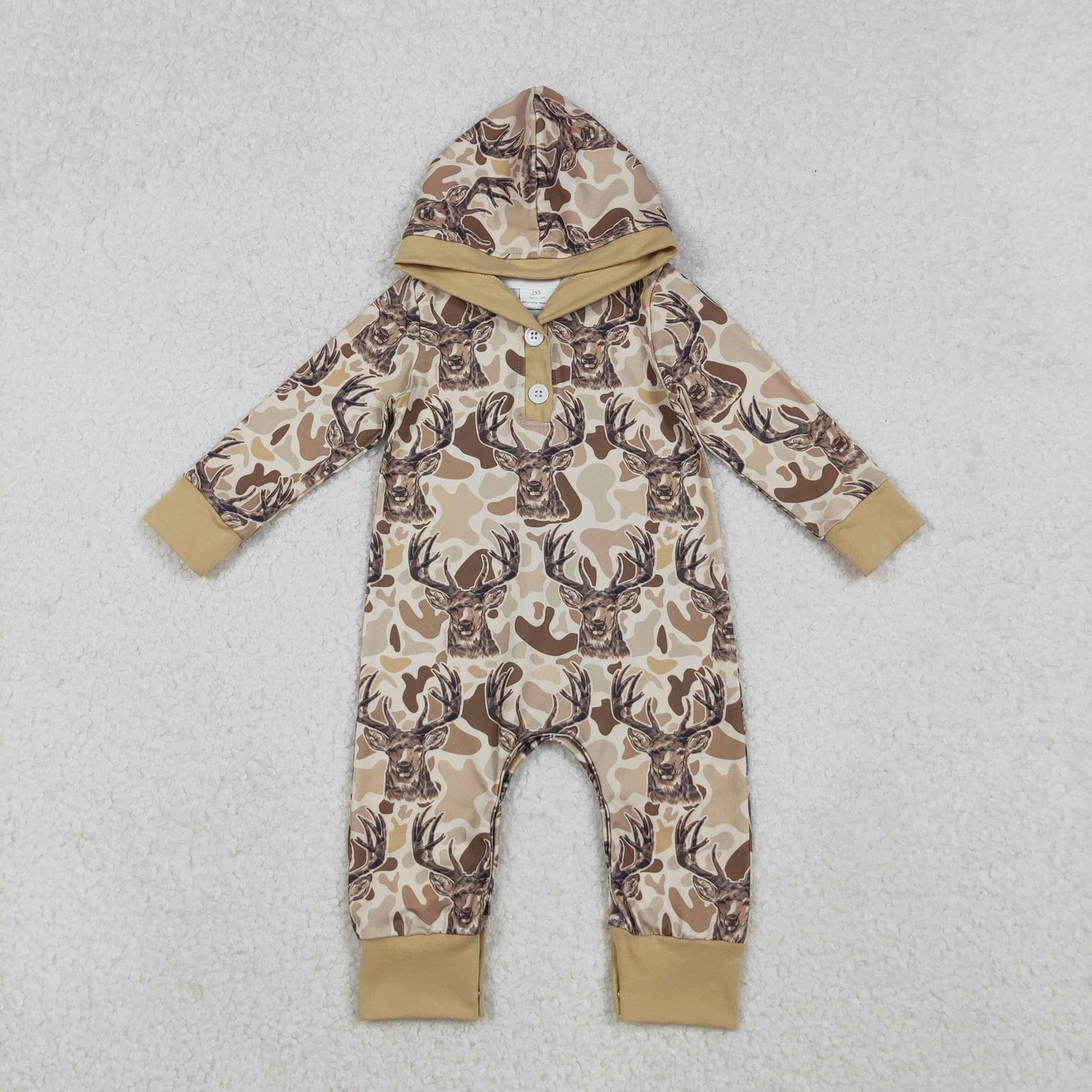 Deer Camo Hooded Romper