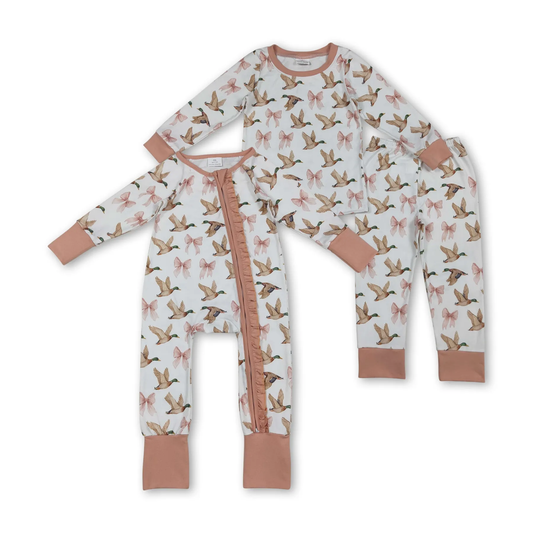 pink coquette mallard girl pajama