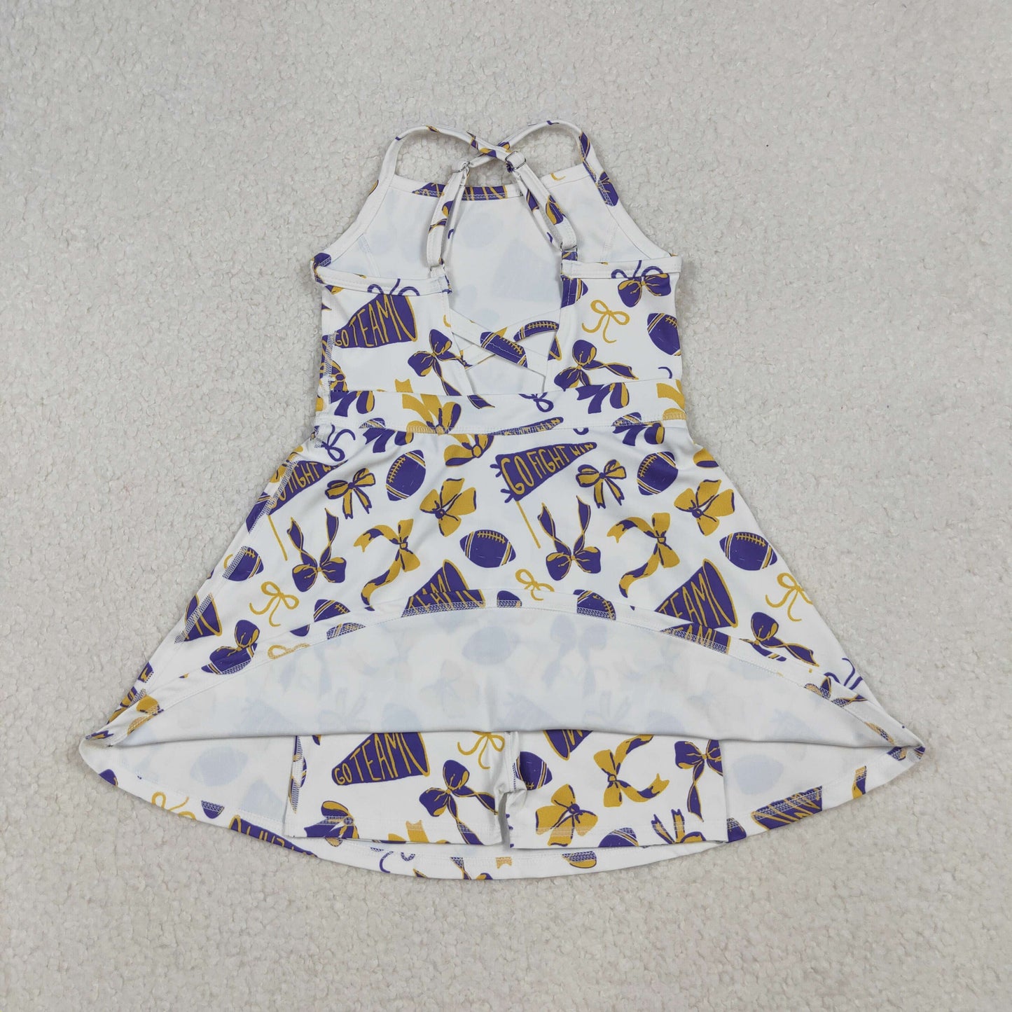 purple go team football athletic dress active dresses