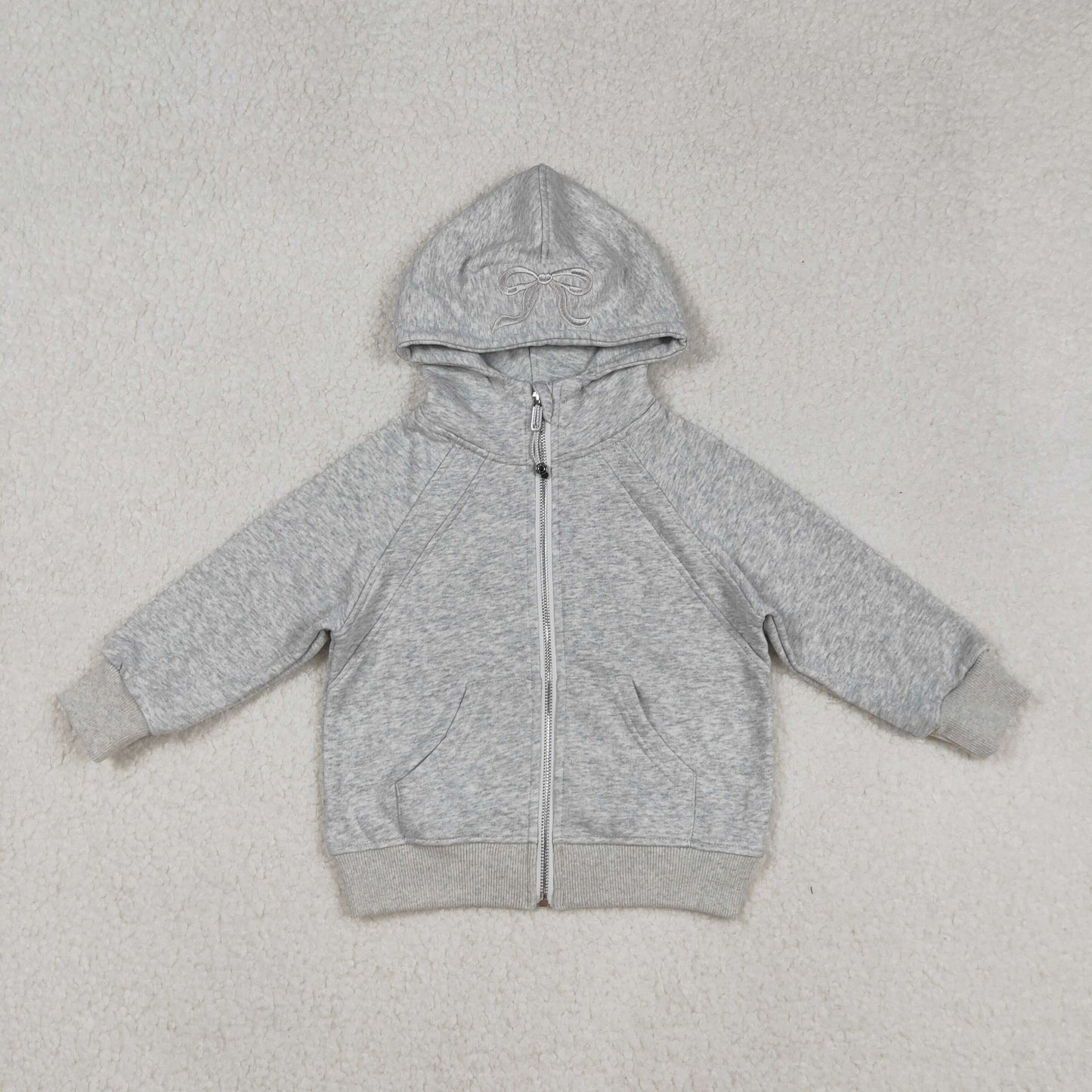 cotton gray zipper hoodie