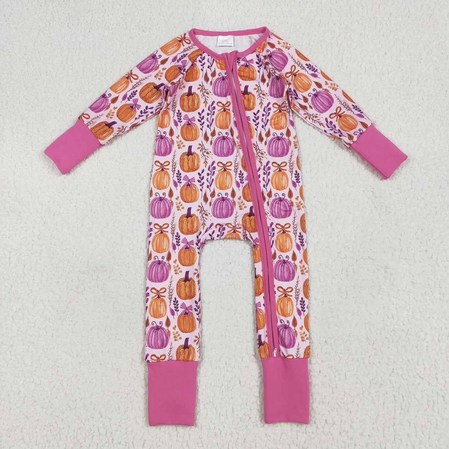 pumpkin print zip sleeper