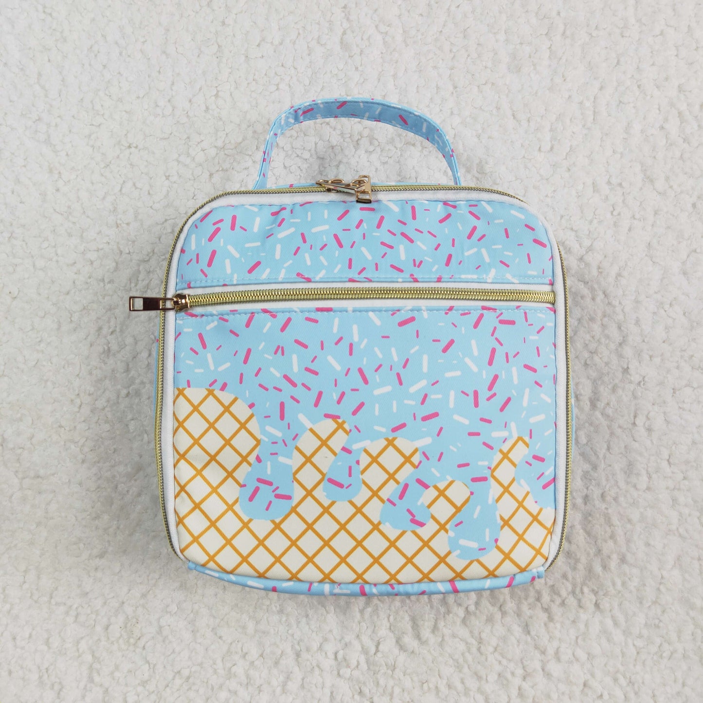 blue ice cream lunch box