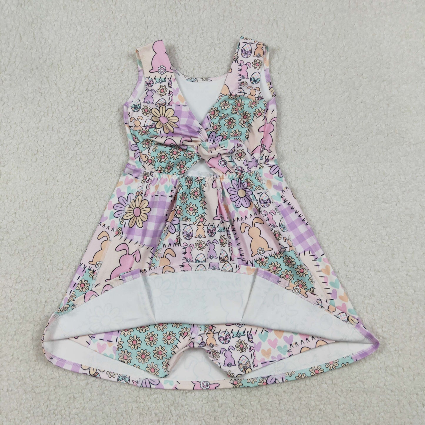 easter bunny patchwork athletic dress