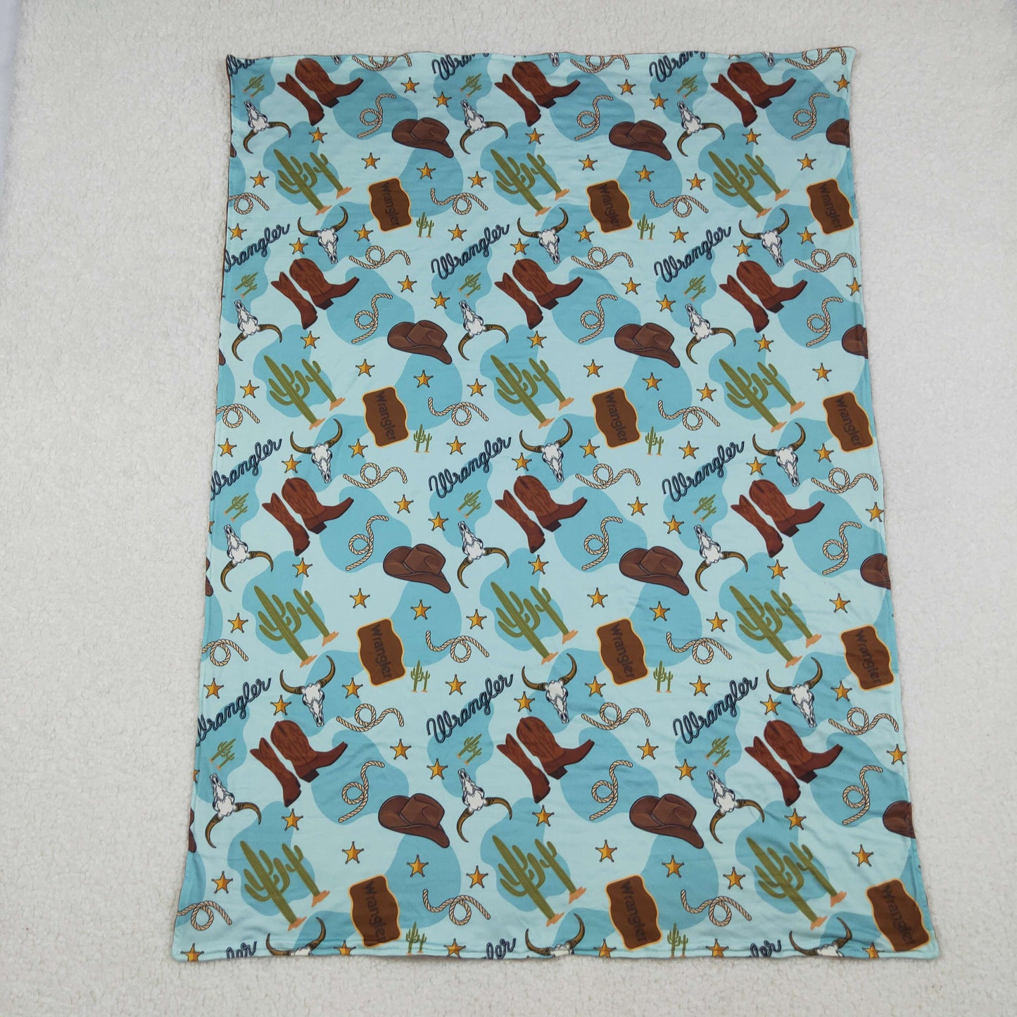 wrangler cowboy baby blanket