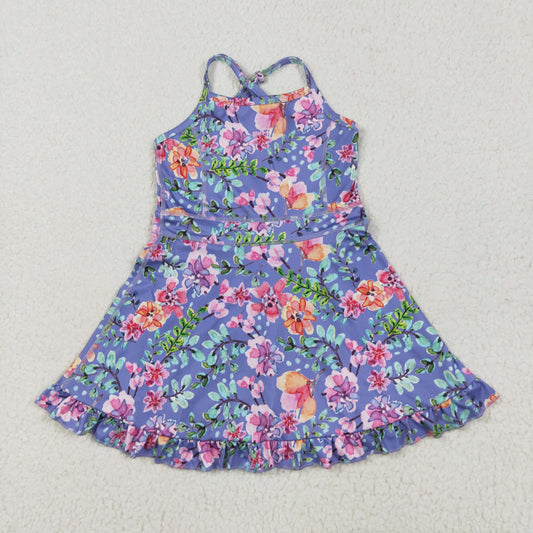 beautiful flower strap floral athletic dress