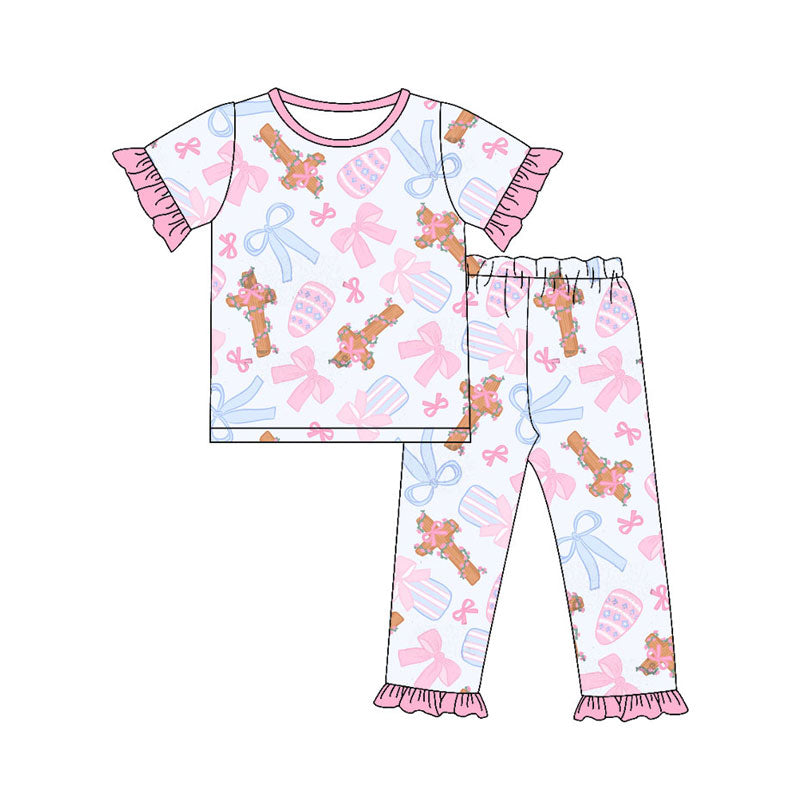 TAT 6-8 weeks MOQ 8 one style easter girl pajama
