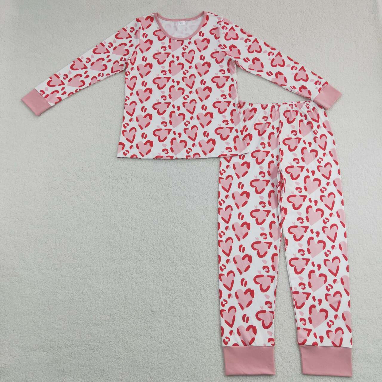 woman valentine heart pajama adult sleepwear