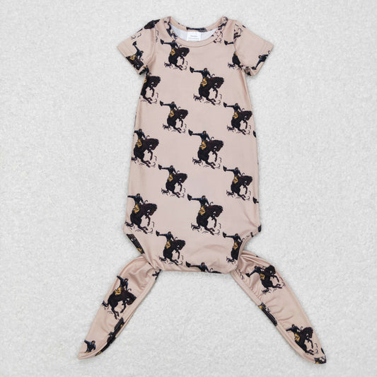 rodeo print baby nightgown