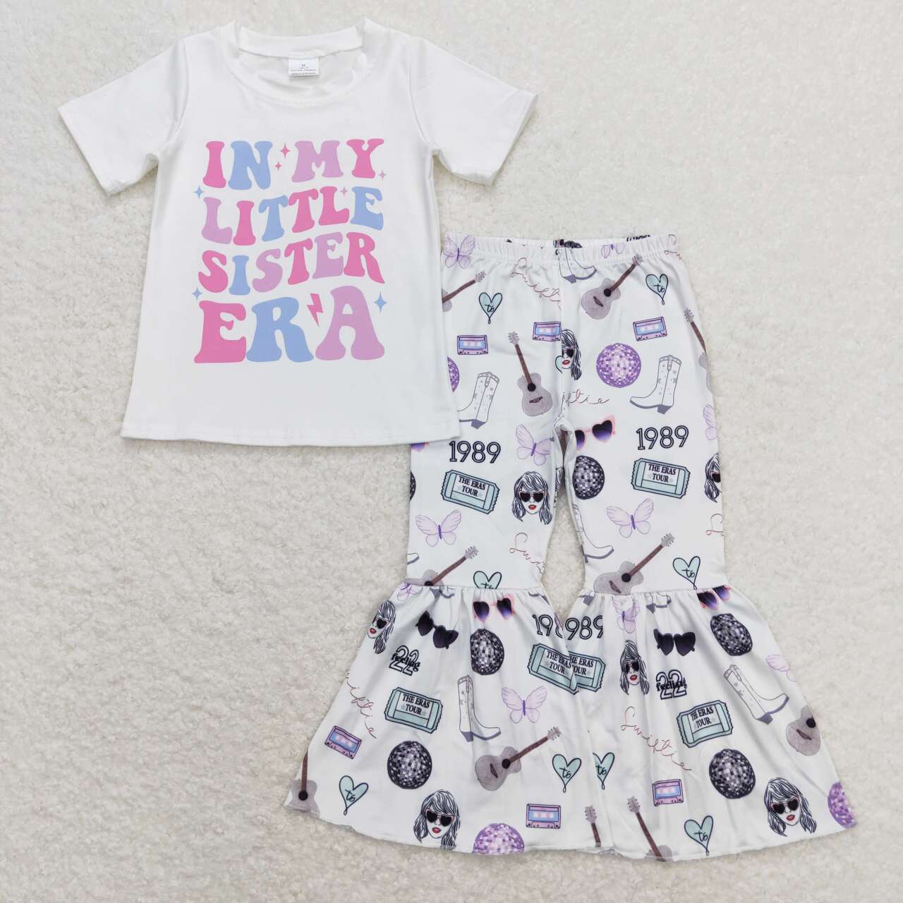 little sister short sleeve swiftie outfit bells set