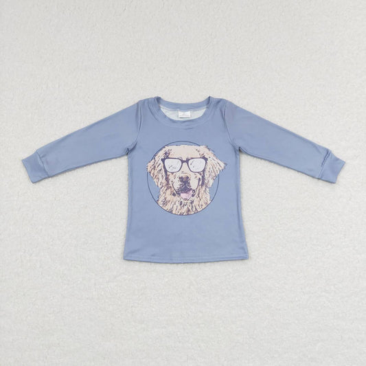 little boy long sleeve dog pattern pullover