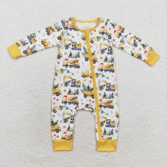 Christmas constructions zip bamboo sleeper yellow