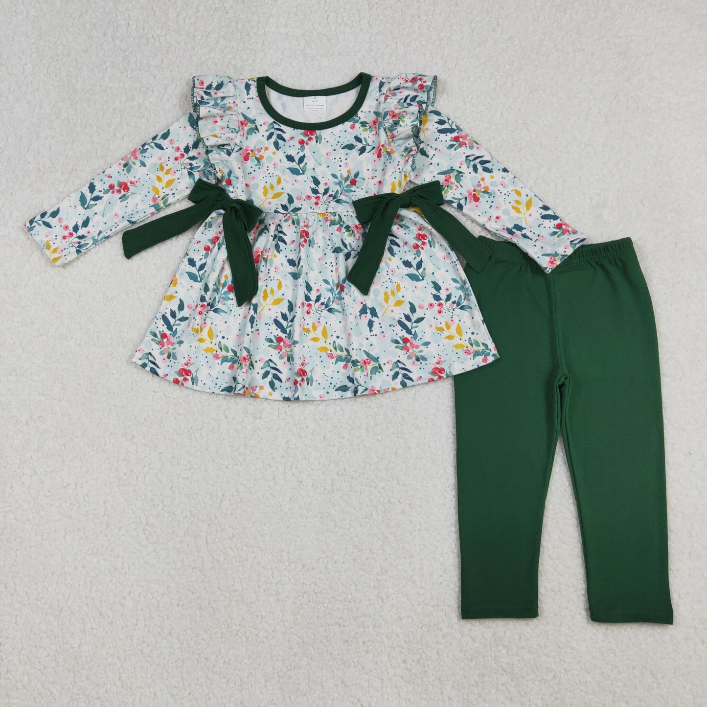 olive floral legging set fall toddler girl outfit