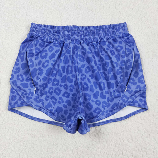 leopard athletic woman shorts
