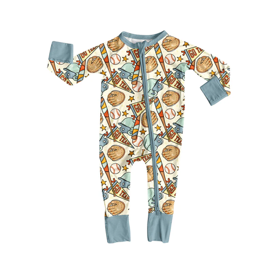 TAT 6-8 weeks MOQ 8 go team baby boy zip sleeper