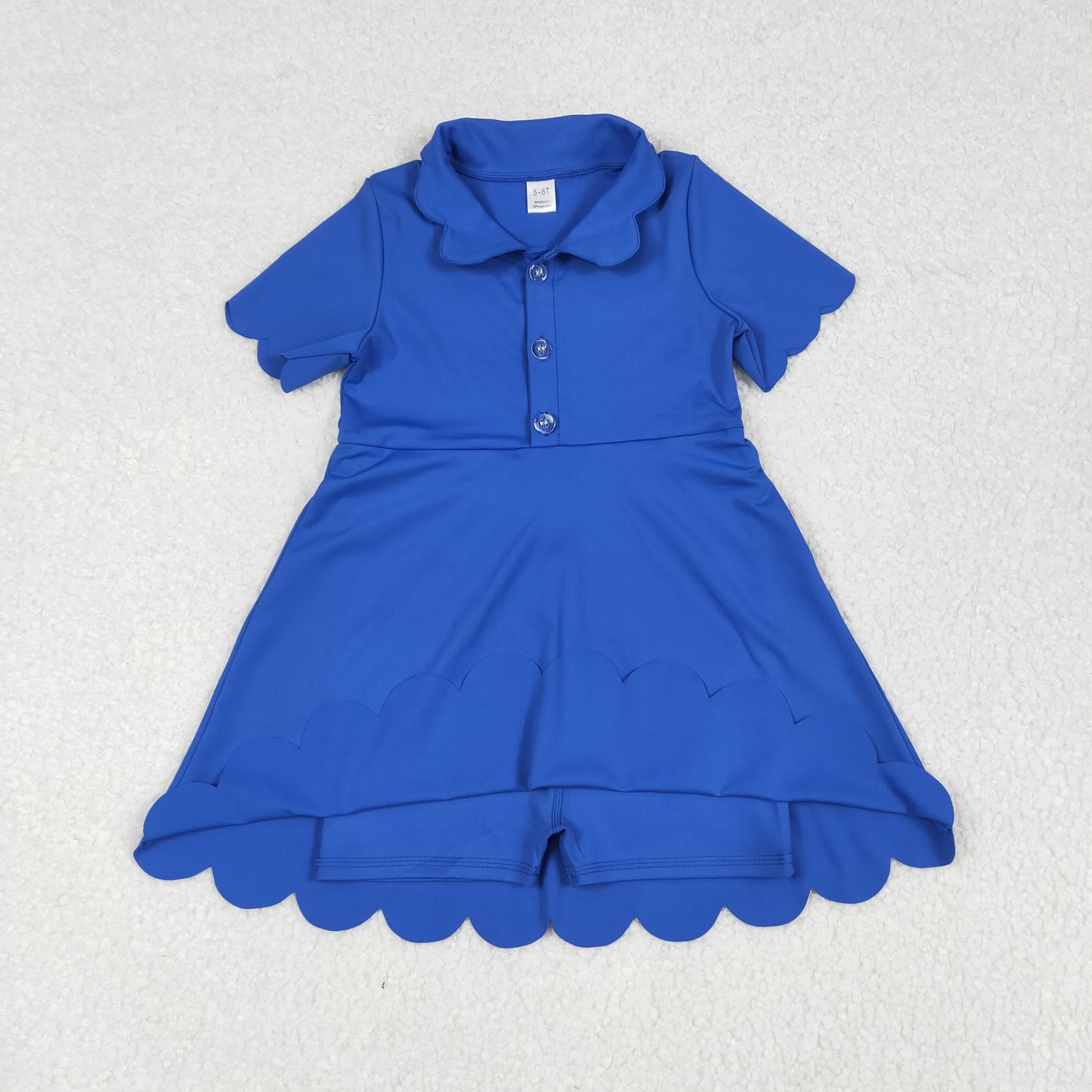 solid royal blue athletic yoga dress
