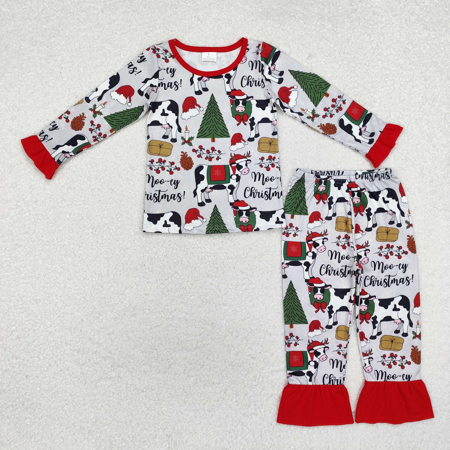 moo-ey Christmas girls pajama set