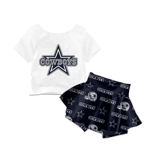 Split order sports team skort shorts set