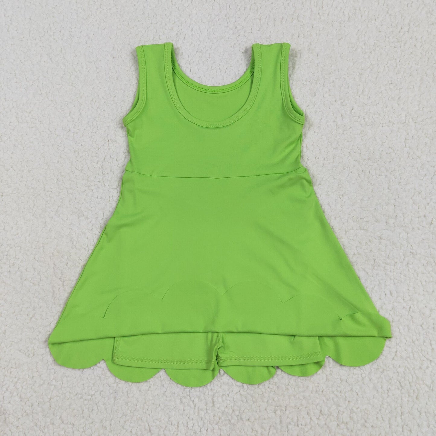 solid green athletic yoga dress