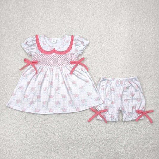 floral embroidery bloomer set