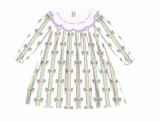 MOQ 5 TAT 6-8 weeks Let the Good Times Roll mardi gras coquette dress