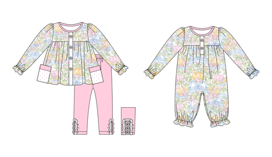 NO MOQ CLOSE 2025 2nd Sept floral pumpkin sibling clothing