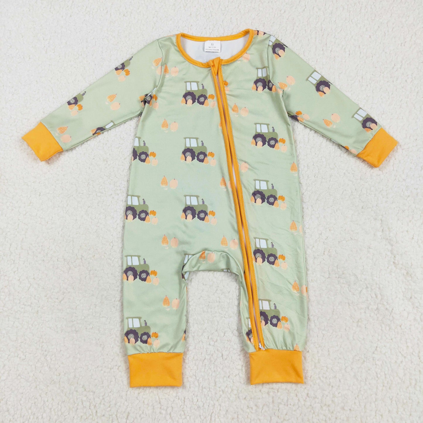 Pumpkin Tractor Kids Sibling Pajamas