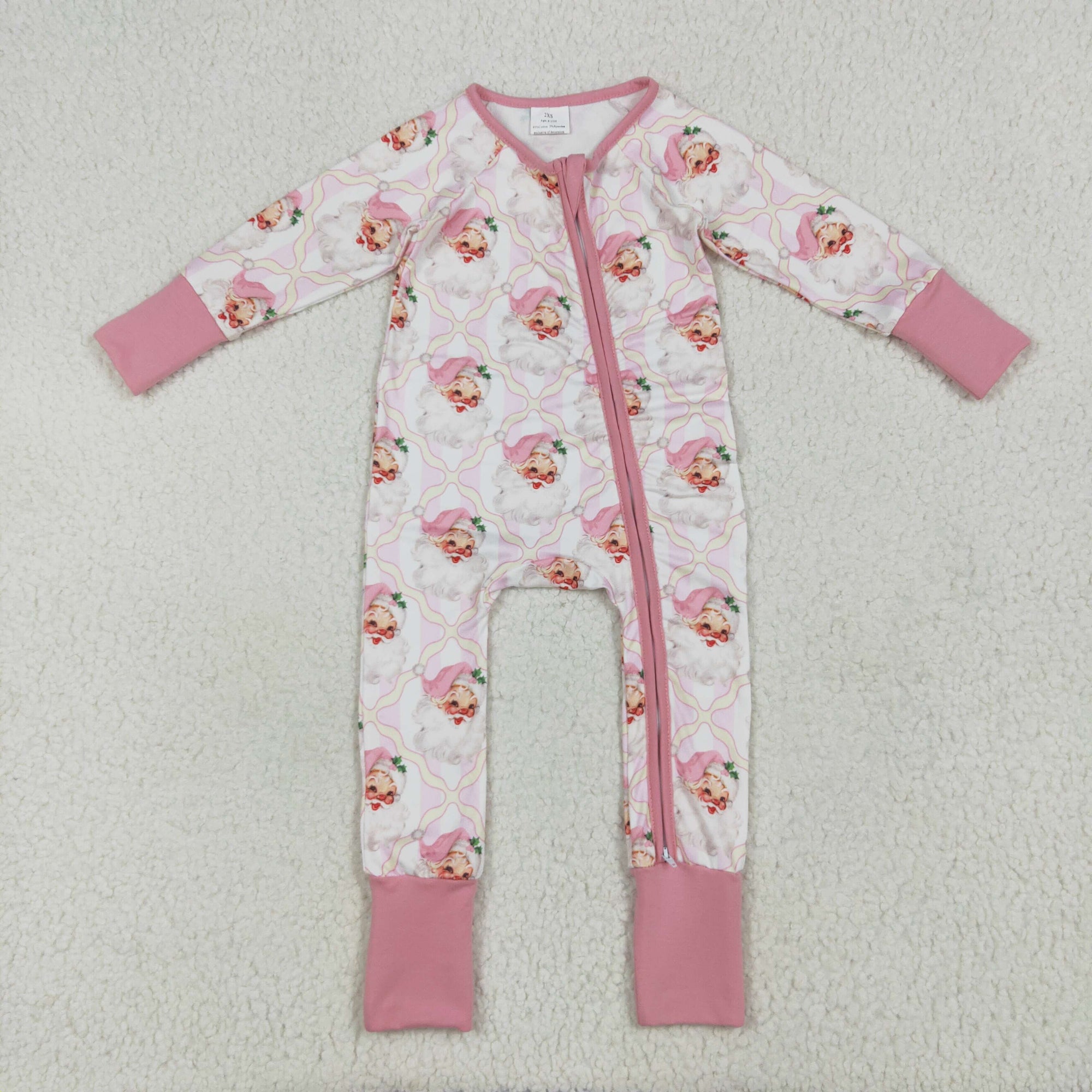 santa print zip sleeper