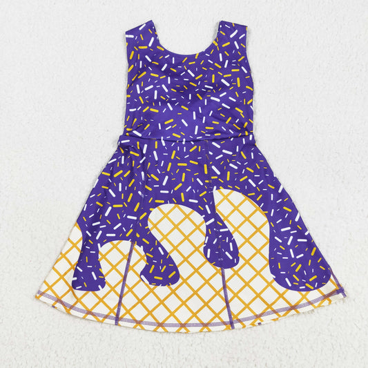 purple sprinkle ice cream athletic dress