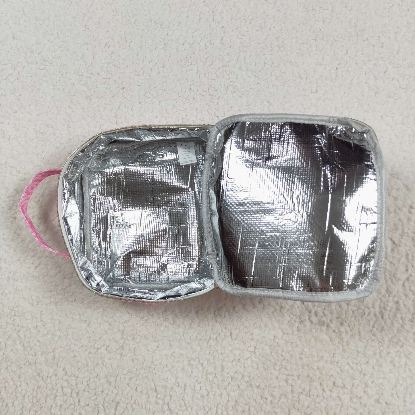 white bow on pink kids lunch box