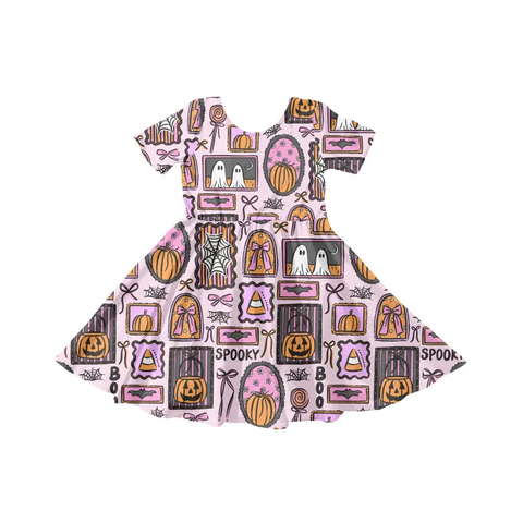TAT 6 weeks MOQ 5 Girly Spooky patchwork dress