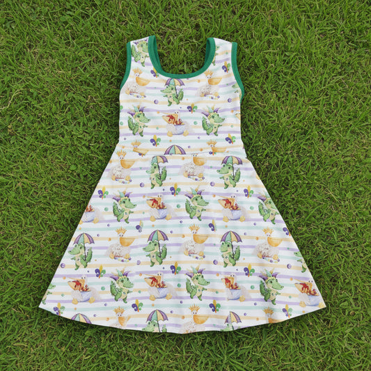 mardi gras dinosaur king athletic dress