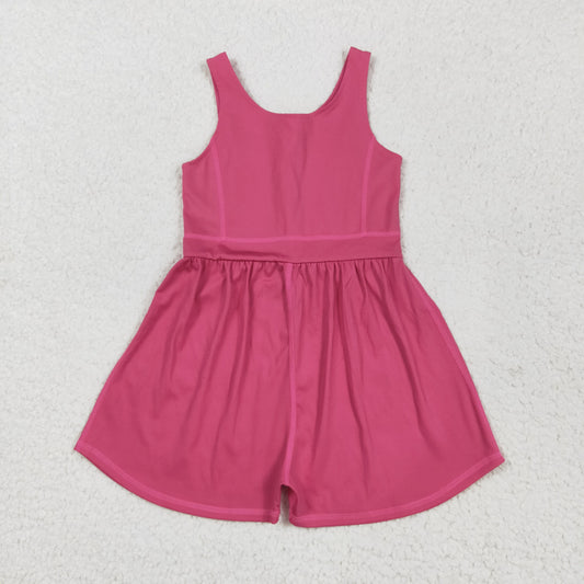 hot pink active wear athletic jumpsuit