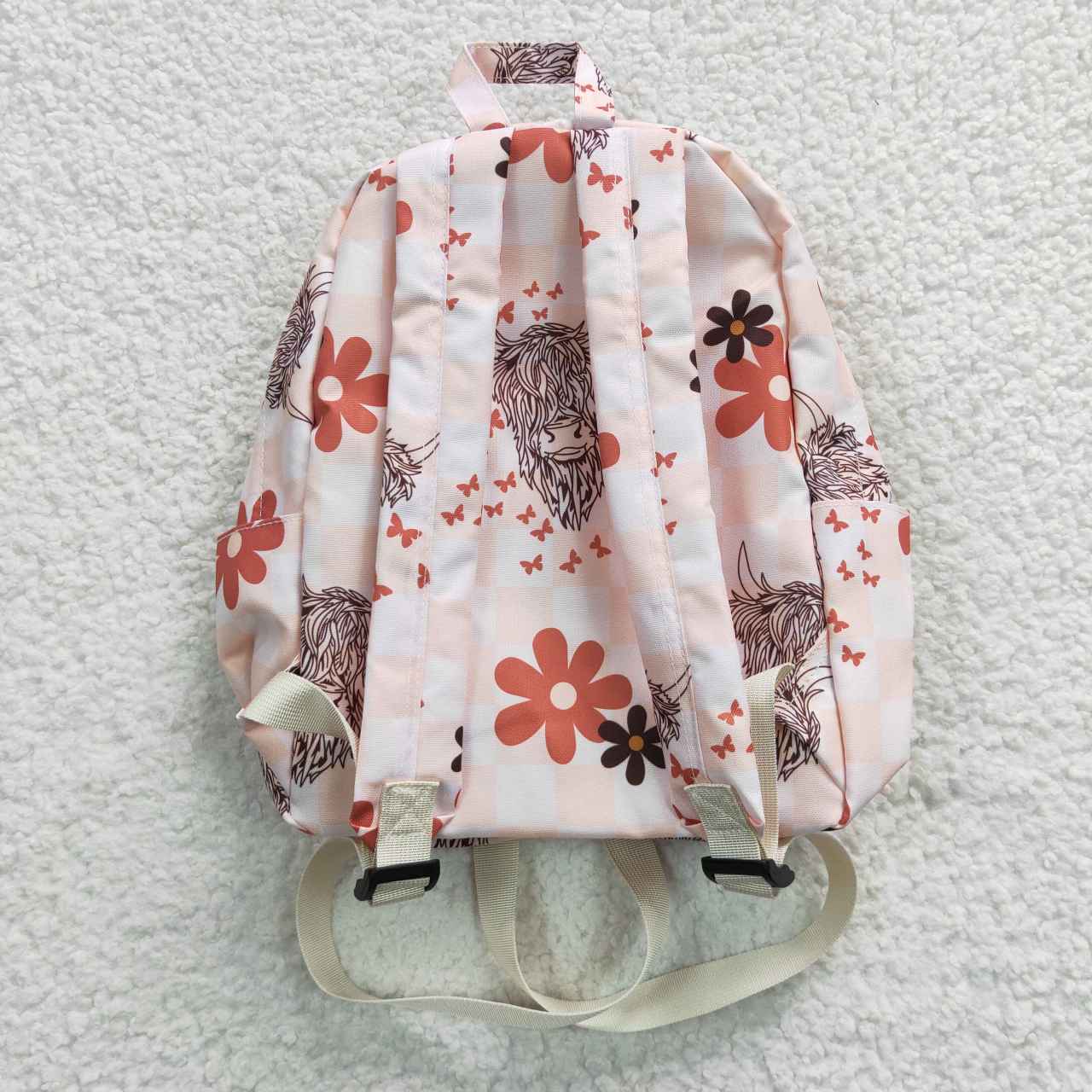 western child bag backpack highlamd cow print