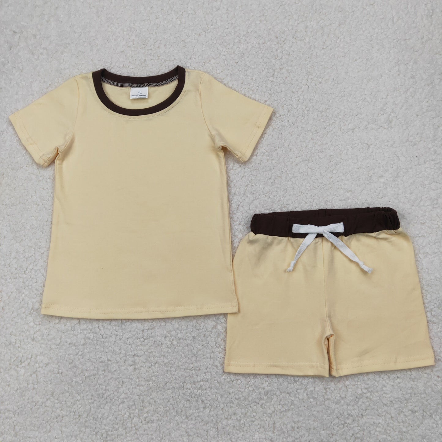 solid color boy shorts set