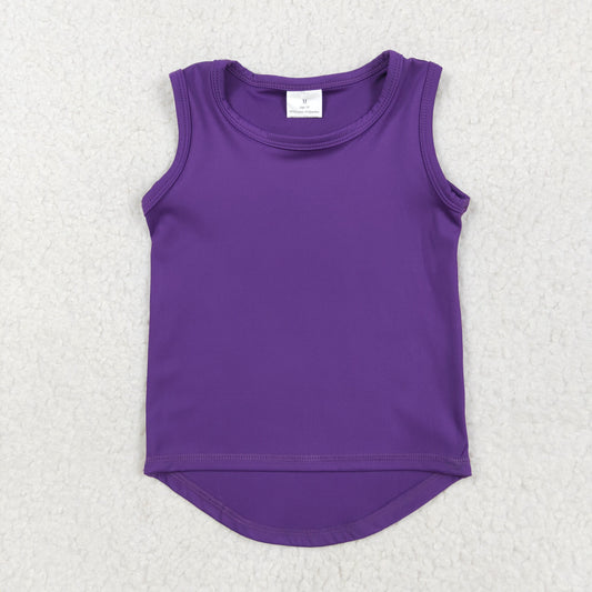 solid purple athletic tank top