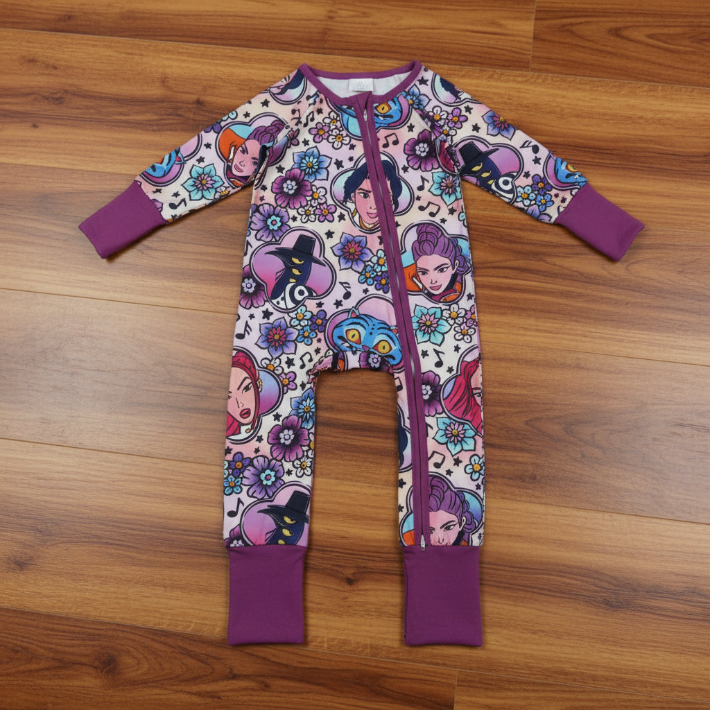 kpop infant girl zipper sleeper