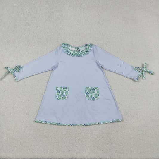 stripes floral pocket baby girl dress fall dresses