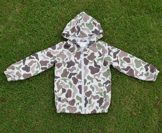 long sleeve hunting camo full zip hoodie
