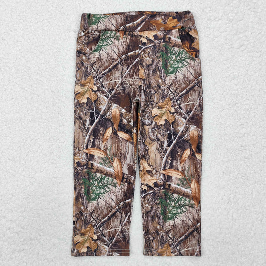 camo straight pants with pocket kids trousers