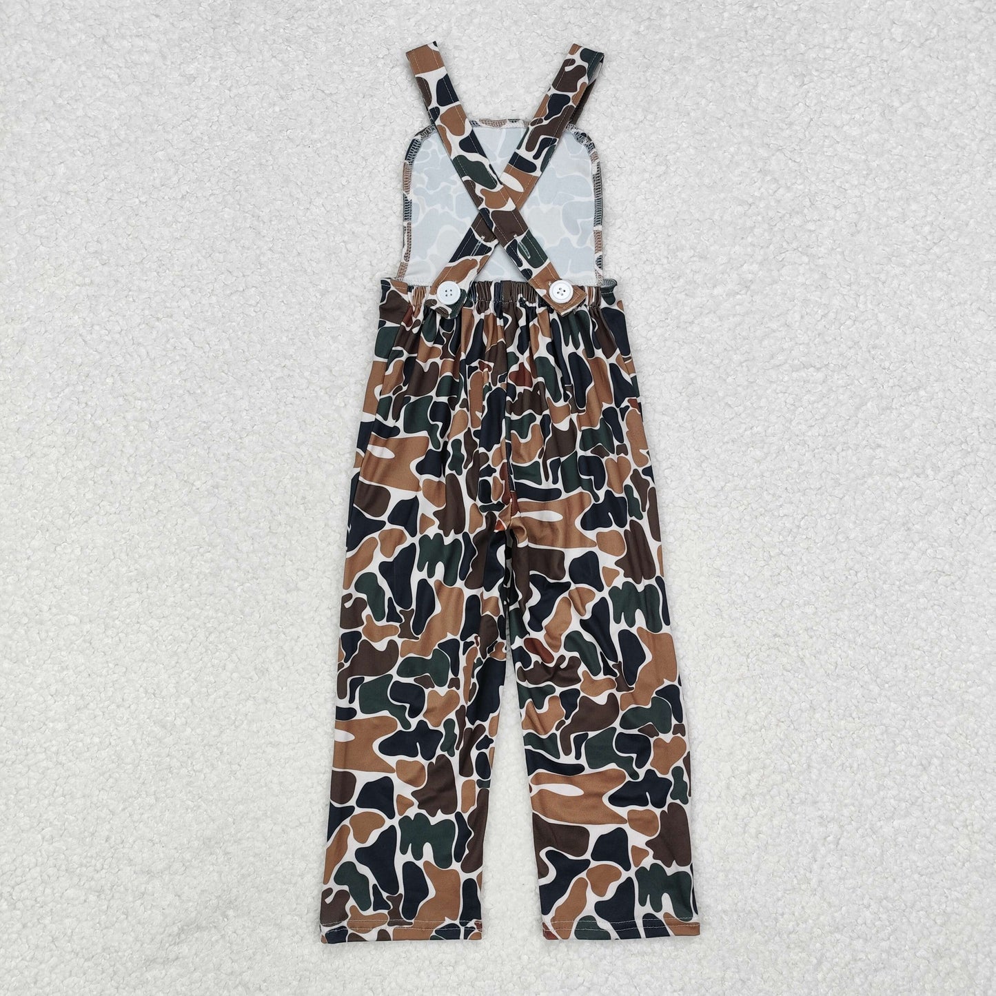 strap camo overalls jumpsuit kids clothes