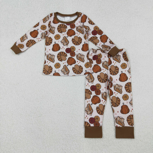 turkey print thanksgiving day baby boy pajama