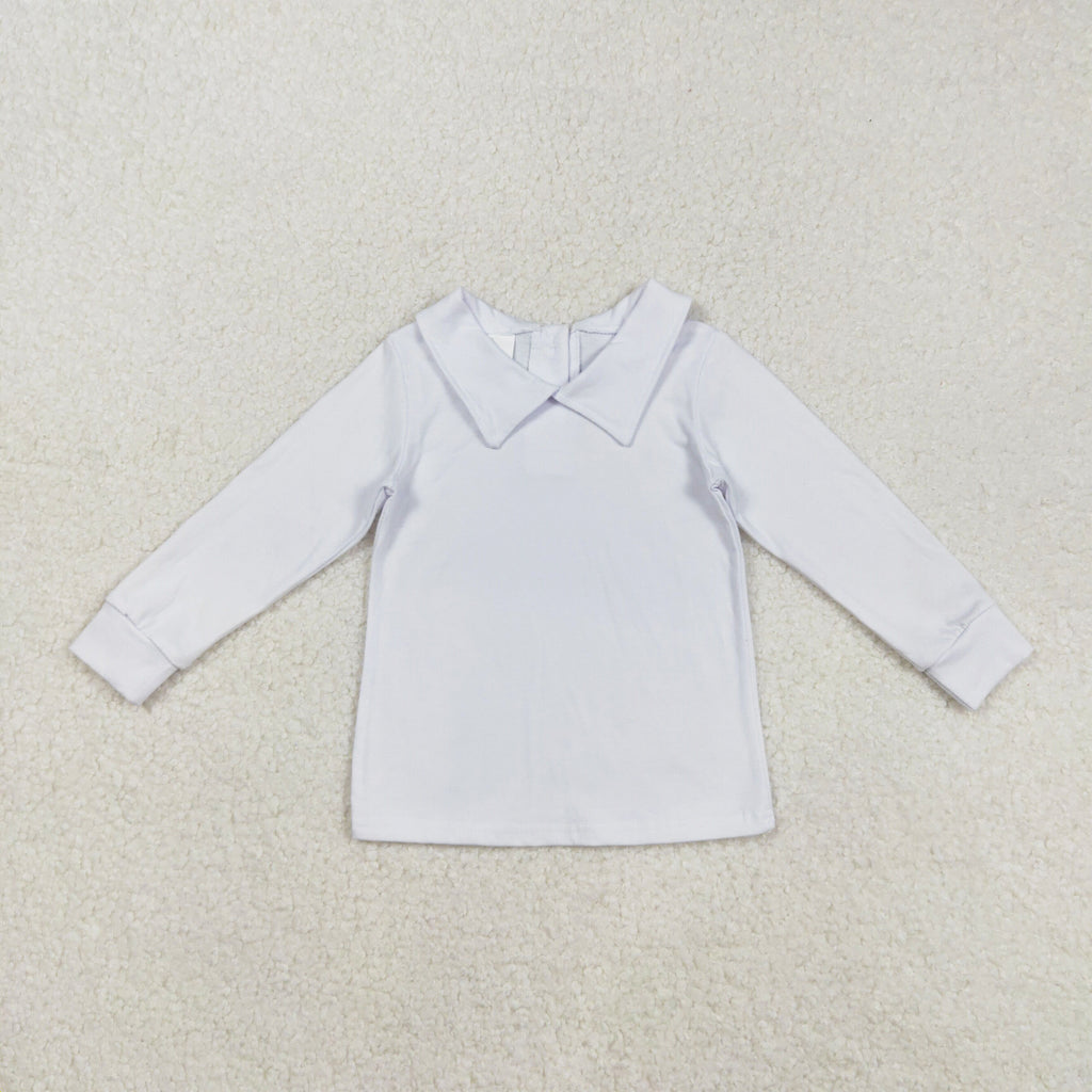 baby boy cotton white collared shirt