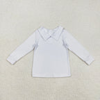 baby boy cotton white collared shirt