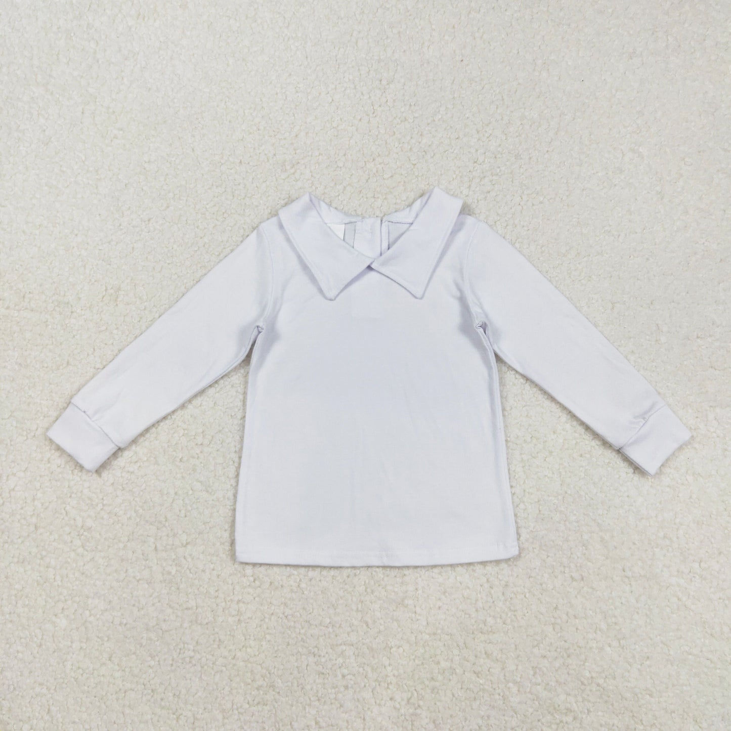 baby boy cotton white collared shirt