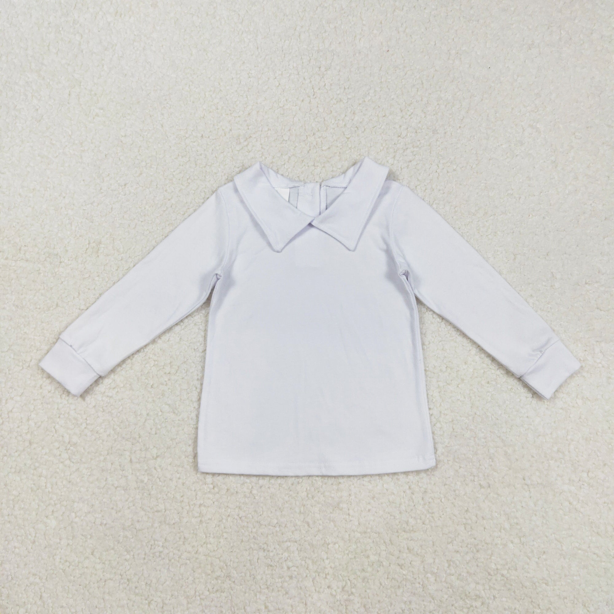 baby boy cotton white collared shirt