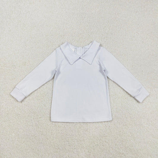 baby boy cotton white collared shirt