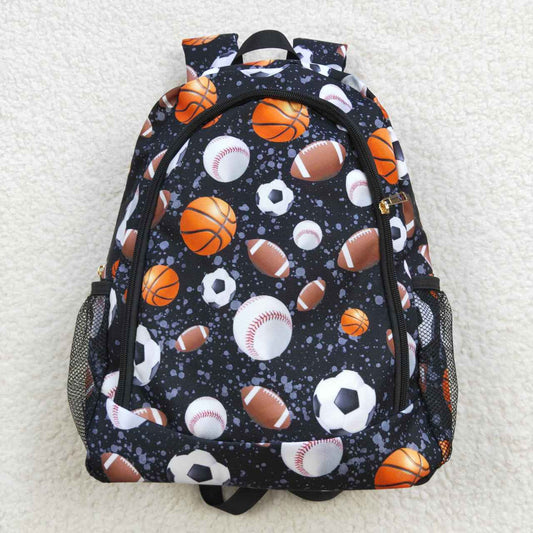 Sports ball print backpack kids bag