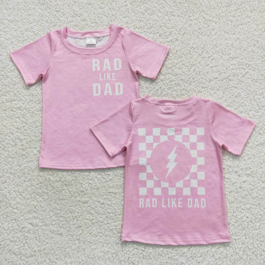 rad like dad pink t-shirt
