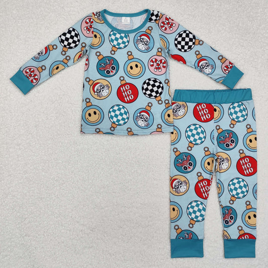 unisex kids retro disco Christmas bamboo pajama set